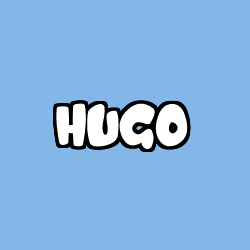 Coloring page first name HUGO