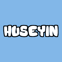 Coloring page first name HUSEYIN