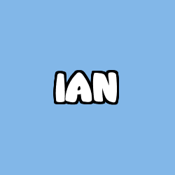 Coloring page first name IAN