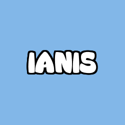 Coloring page first name IANIS