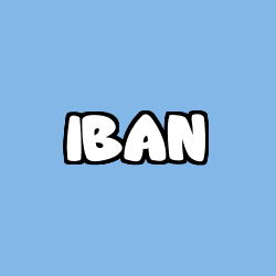 Coloring page first name IBAN