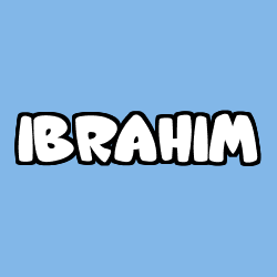 Coloring page first name IBRAHIM