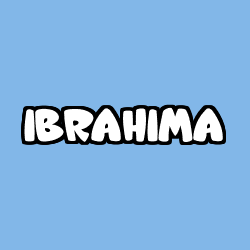 Coloring page first name IBRAHIMA