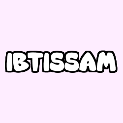Coloring page first name IBTISSAM