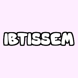 Coloring page first name IBTISSEM