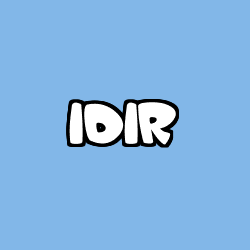 Coloring page first name IDIR