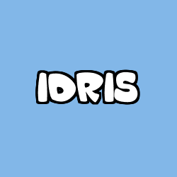 Coloring page first name IDRIS