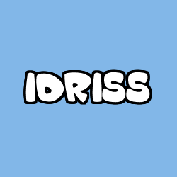 Coloring page first name IDRISS
