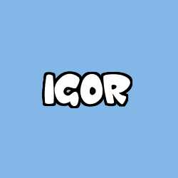 Coloring page first name IGOR