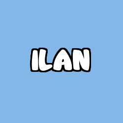 Coloring page first name ILAN