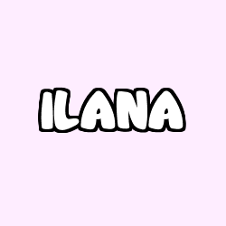 Coloring page first name ILANA