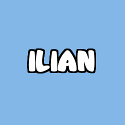 Coloring page first name ILIAN