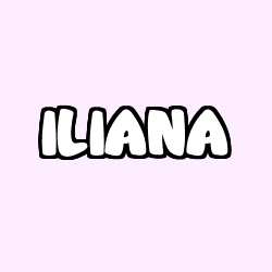 Coloring page first name ILIANA