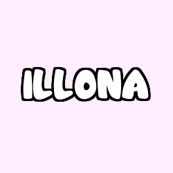 Coloring page first name ILLONA