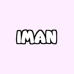 Coloring page first name IMAN