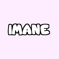 Coloring page first name IMANE