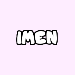 Coloring page first name IMEN