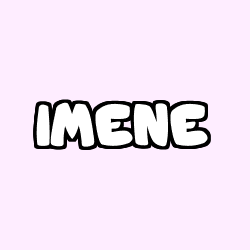 Coloring page first name IMENE