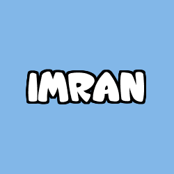 Coloring page first name IMRAN