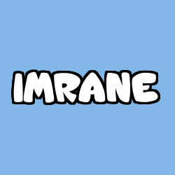 Coloring page first name IMRANE