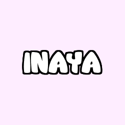 Coloring page first name INAYA