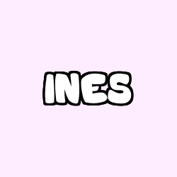 Coloring page first name INES