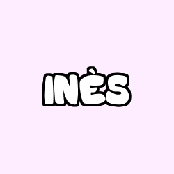 Coloring page first name INÈS