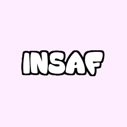 Coloring page first name INSAF