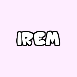 Coloring page first name IREM