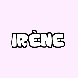 Coloring page first name IRÈNE