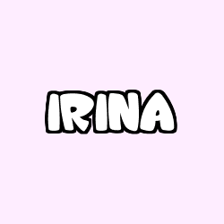 Coloring page first name IRINA