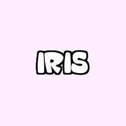 Coloring page first name IRIS