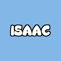 Coloring page first name ISAAC