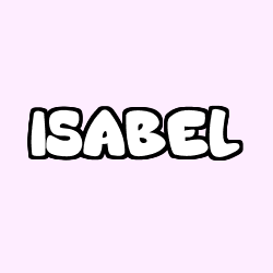 Coloring page first name ISABEL