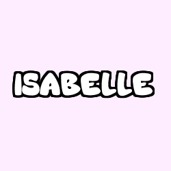 Coloring page first name ISABELLE