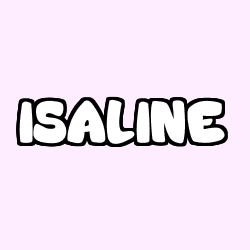 Coloring page first name ISALINE