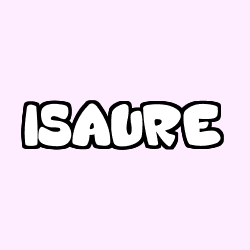 Coloring page first name ISAURE