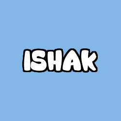 Coloring page first name ISHAK