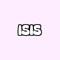 Coloring page first name ISIS