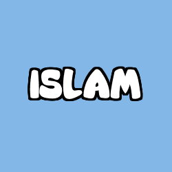Coloring page first name ISLAM