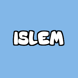 Coloring page first name ISLEM