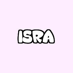 Coloring page first name ISRA