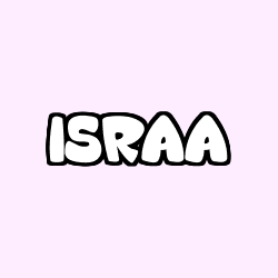 Coloring page first name ISRAA