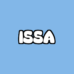 Coloring page first name ISSA