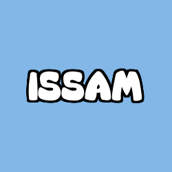 Coloring page first name ISSAM