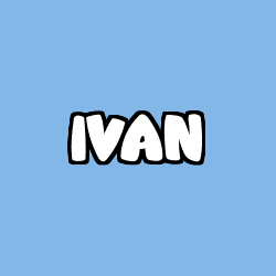 Coloring page first name IVAN