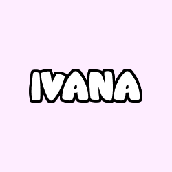 Coloring page first name IVANA