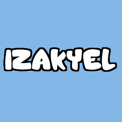 Coloring page first name IZAKYEL