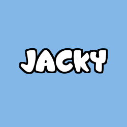 Coloring page first name JACKY