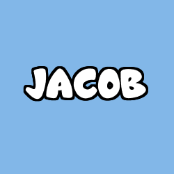 Coloring page first name JACOB